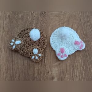 Handmade Bunny Tail- Brown OR White